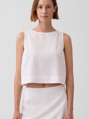 Gap linen blend sleeveless shirt